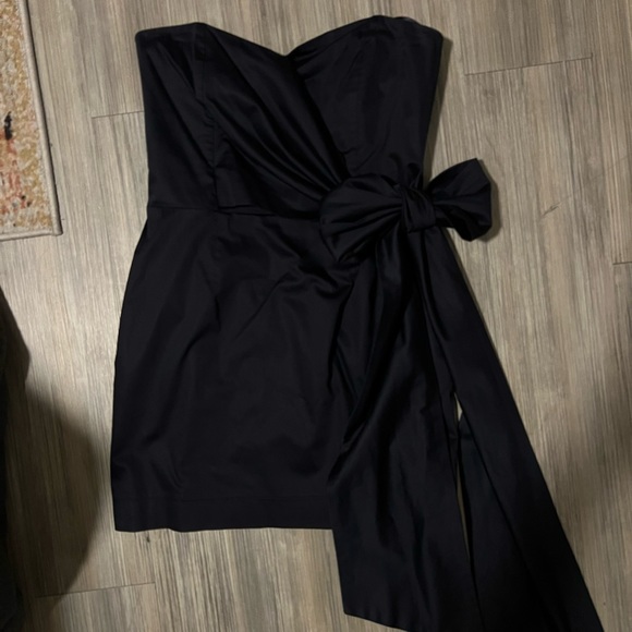 Strapless Bow-Cinching French Connection Navy Dress - Picture 4 of 5